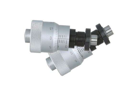 Large Diameter Thimble Micrometer Head 0-0.25" Range 0.001" Graduation ±0.0002" Accuracy Flat Face with Clamp Nut