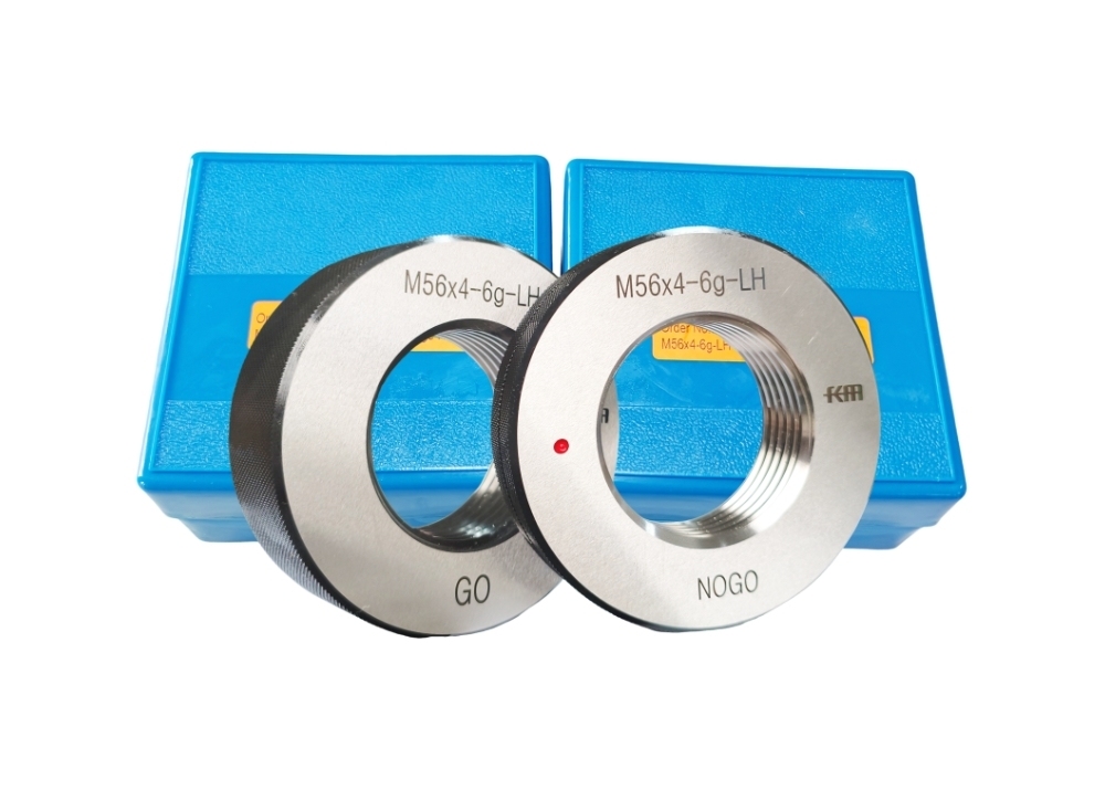 GO and NOGO M56X4 Metric Thread Ring Gauge for Screws Bolts and Threaded Rods with Left Hand