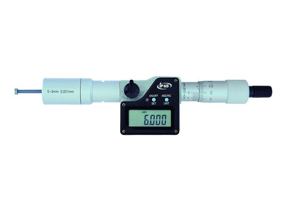 5 à 6 mm de micromètre numérique à pointe de carbure IP65 pour diamètre intérieur